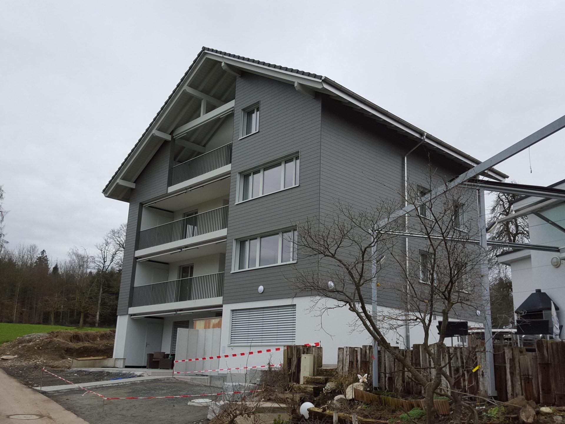 Hirssattel, Neubau Dachkonstruktion