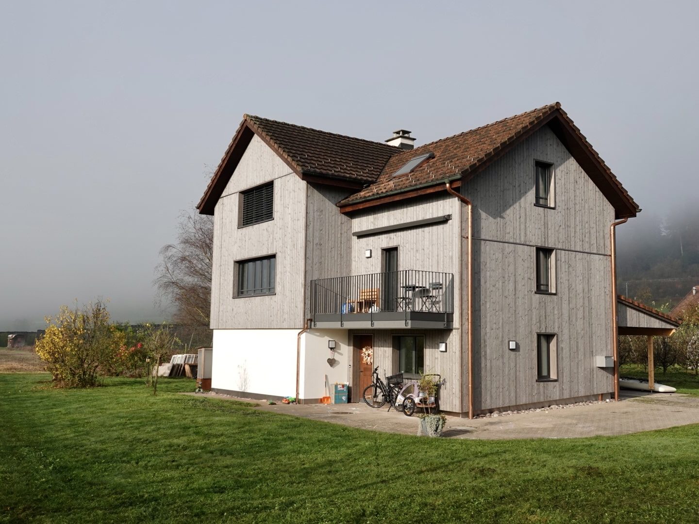 Fassadenschalung Fichte vorvergraut